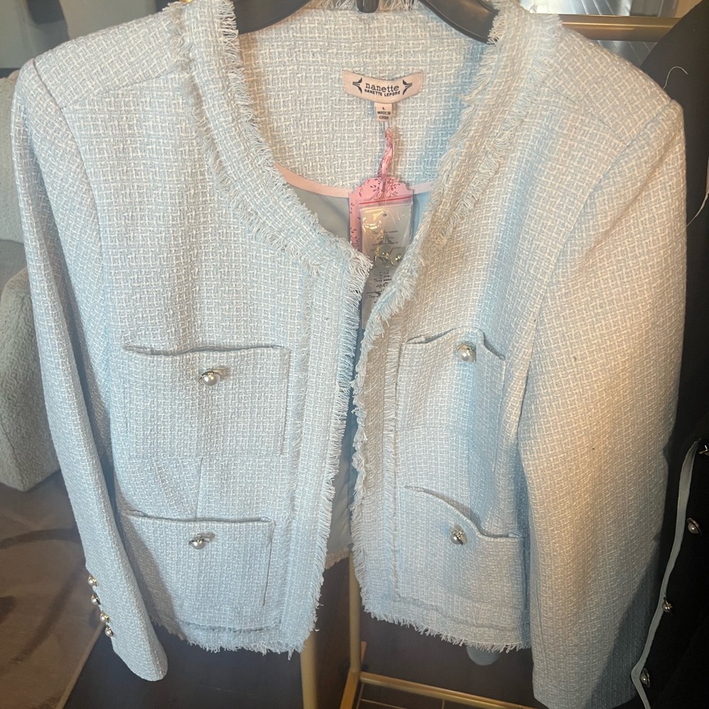Nanette Lepore Light blue Tweed Blazer